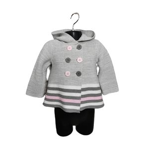 2 YEARS First Impressions, Soft Knit Hooded Sweater Jacket EUC